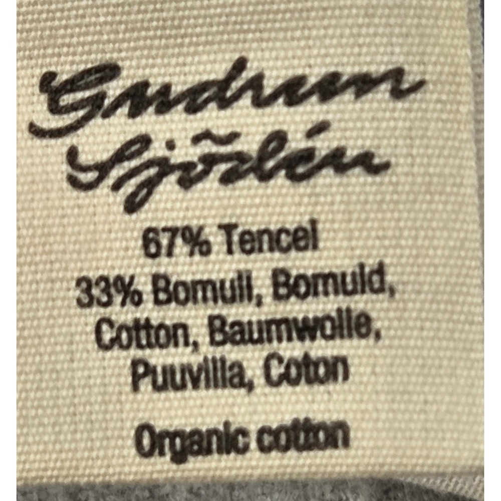 GUDRUN SJODEN L Tango Tunic Dress Purple Blue Polka Dot Organic Cotton Boho NEW - Picture 6 of 9